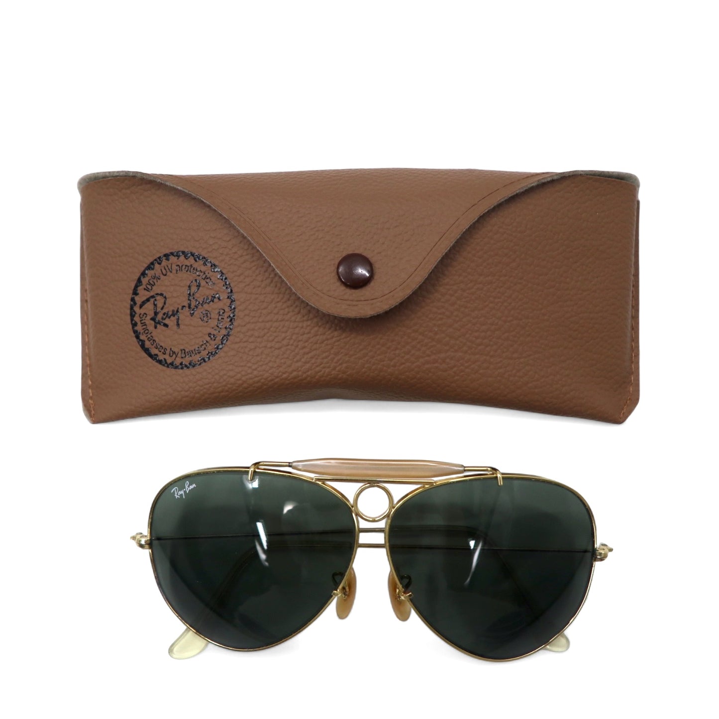 Ray-Ban USA製 ヴィンテージ ボシュロム社製 アビエーター サングラス ゴールド メタル ダブルブリッジ B&L Bausch&Lomb シューター SHOOTER