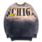 Made in the USA LEGENDS ATHLETIC Tie-dye College Sweatshirt L Bleached Fleece Lining MICHIGAN