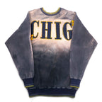 Made in the USA LEGENDS ATHLETIC Tie-dye College Sweatshirt L Bleached Fleece Lining MICHIGAN