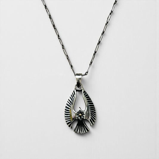 Vintage Silver Thunderbird Necklace インディアンジュエリー シルバー ネックレス イーグル SILVER 925 ホピチェーン