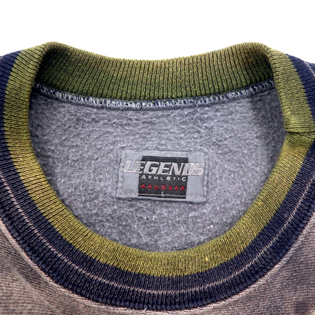 Made in the USA LEGENDS ATHLETIC Tie-dye College Sweatshirt L Bleached Fleece Lining MICHIGAN