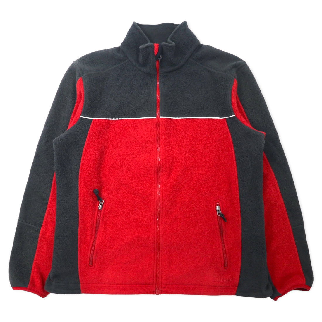 日本然リトテ-古着オンライン-L.L.Bean 90年代 フルジップ POLARTEC フリースジャケット XL レッド ポリエステル 山タグ エルサルバドル製-L.L.Bean 90's Full Zip Polartec Fleece Jacket XL Red Polyester Mountain Tag El Salvador MADE
