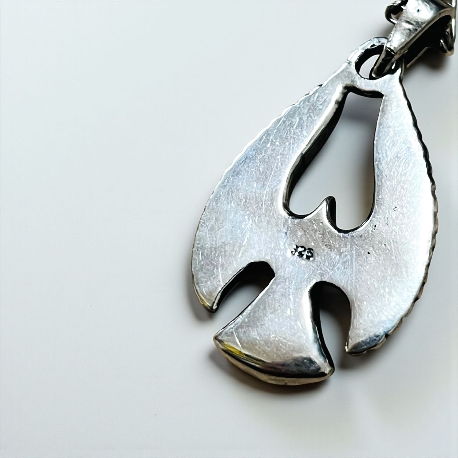 Vintage Silver Thunderbird Necklace, Indian Jewelry, Silver Necklace, Eagle, SILVER 925, Hopi Chain