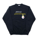 LOGO ATHLETIC 90s NFL Embroidered Sweatshirt M Black PITTSBURGH STEELERS Made in Mexico