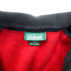 LLBean 90's Full Zip POLARTEC Fleece Jacket XL Red Polyester Mountain Tag Made in El Salvador