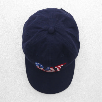 CAT アメリカ企業 6パネルキャップ FREE ベルト ネイビー コットン 星条旗