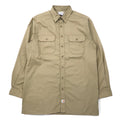 日本然リトテ-古着オンライン-carhartt ツイル ワークシャツ L TALL ベージュ ポリエステル コットン S224 メキシコ製-carhartt twill work shirt L TALL beige polyester cotton S224 Mexico Made