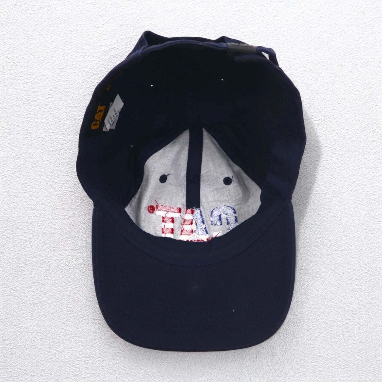 CAT アメリカ企業 6パネルキャップ FREE ベルト ネイビー コットン 星条旗