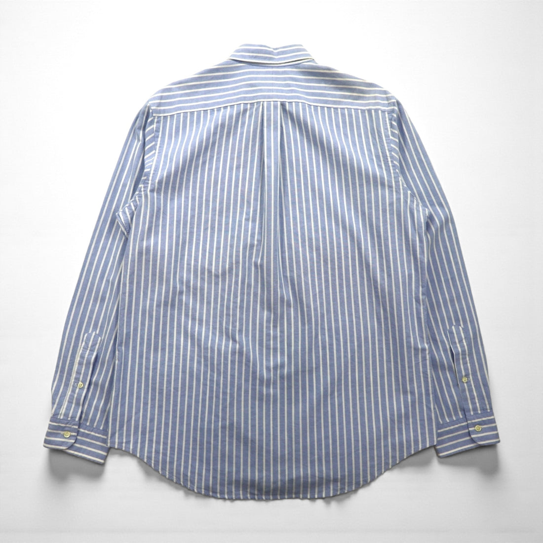 Ralph Lauren Oxford Button-Down Shirt, Large, Blue Stripe, Small Pony Embroidery