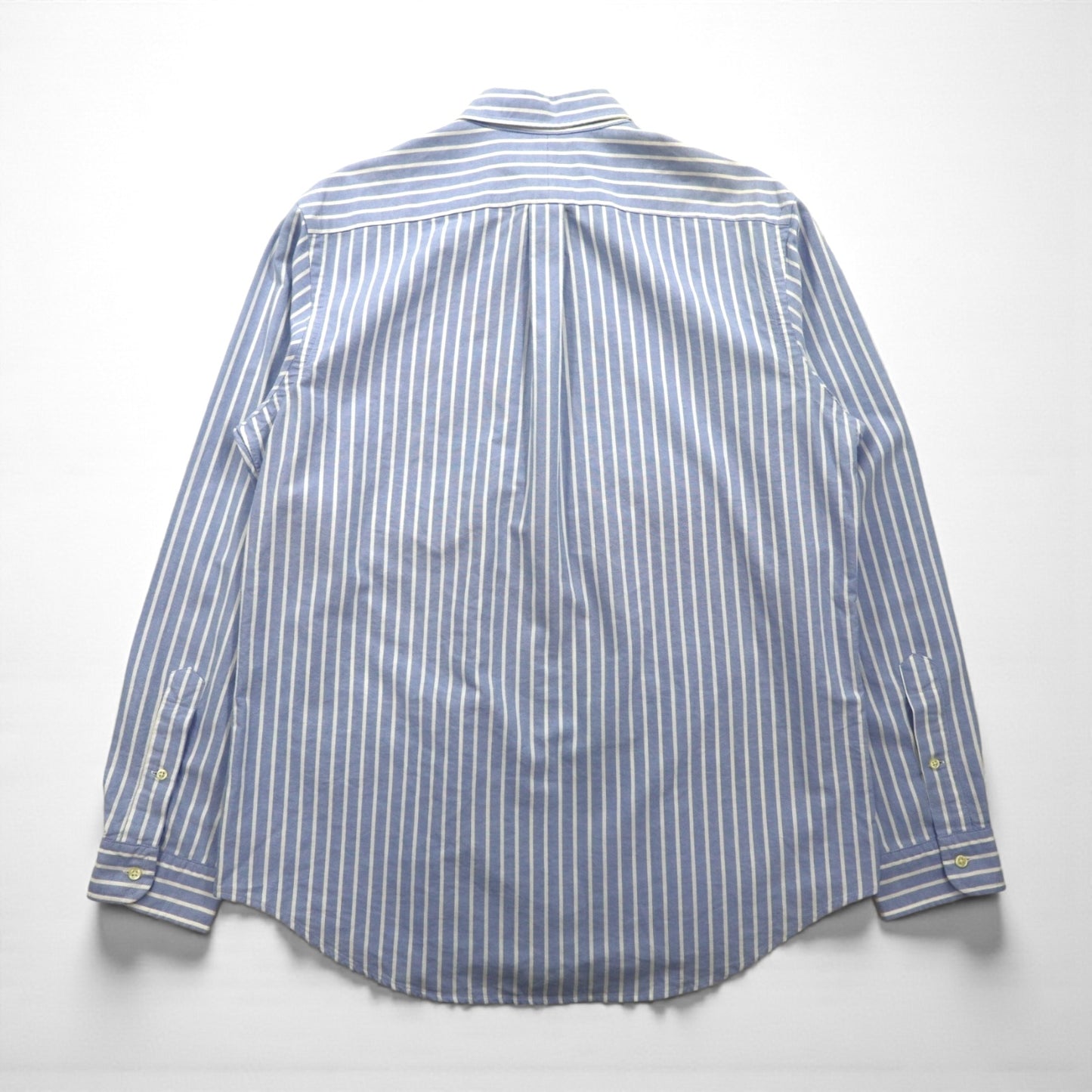 Ralph Lauren オックスフォード ボタンダウン シャツ L ブルー ストライプ スモールポニー刺繡