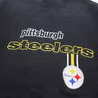 LOGO ATHLETIC 90s NFL Embroidered Sweatshirt M Black PITTSBURGH STEELERS Made in Mexico