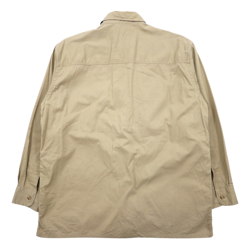 VAN -JAC- Work shirt L Beige Cotton Box silhouette