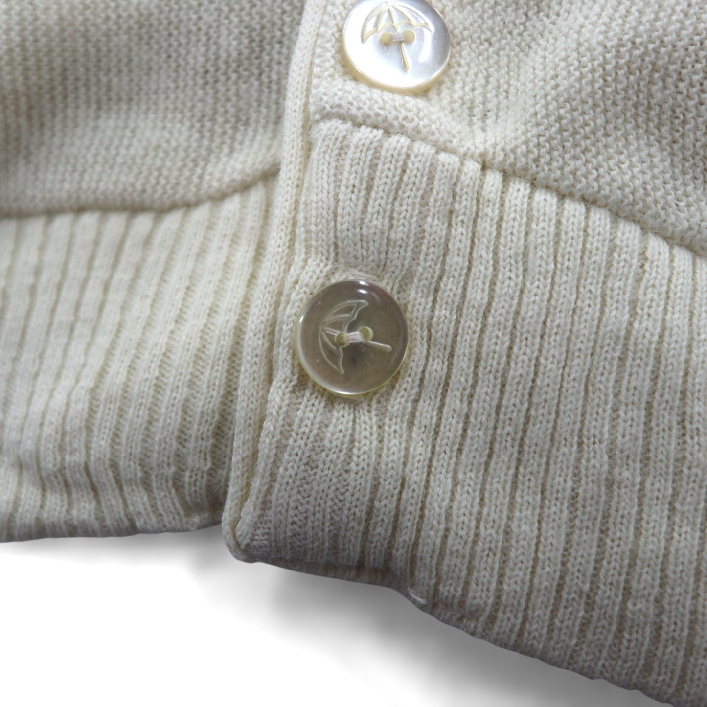 Arnold Palmer 70年代 USA製 アクリル ニット カーディガン L ホワイト アクリル ROBERT BRUCE