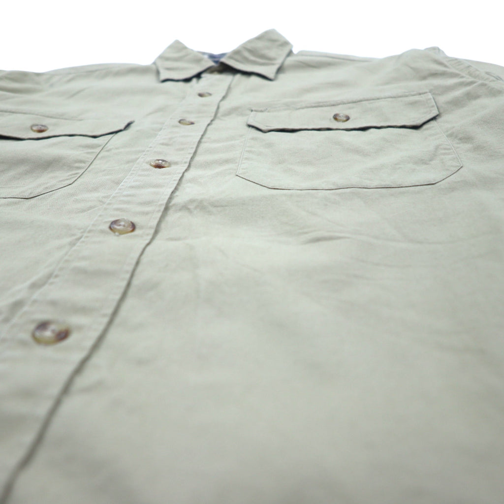 VAN -JAC- Work shirt L Beige Cotton Box silhouette