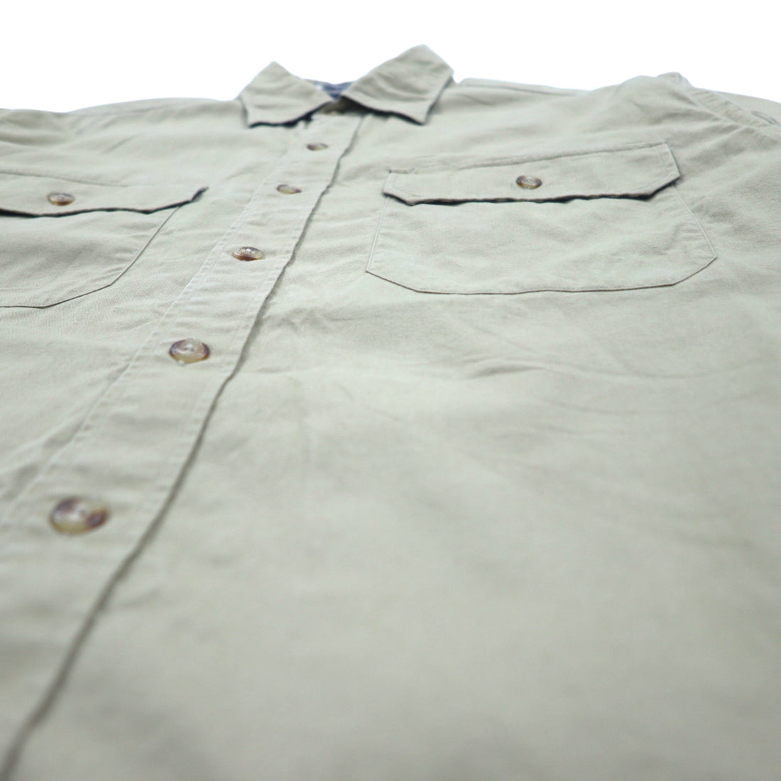 VAN -JAC- Work shirt L Beige Cotton Box silhouette