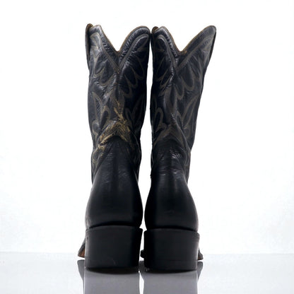 Vintage 90s Leather Cowboy Western Boots CRISTOBAL ROMERO カウボーイ ウエスタンブーツ 27.5cm ステッチ 刺繍 9622
