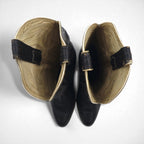 Vintage 90s Leather Cowboy Western Boots by Cristobal Romero, Size 27.5cm, Stitch Embroidery, 9622