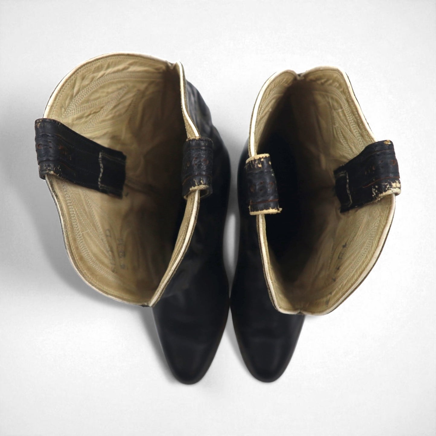 Vintage 90s Leather Cowboy Western Boots CRISTOBAL ROMERO カウボーイ ウエスタンブーツ 27.5cm ステッチ 刺繍 9622