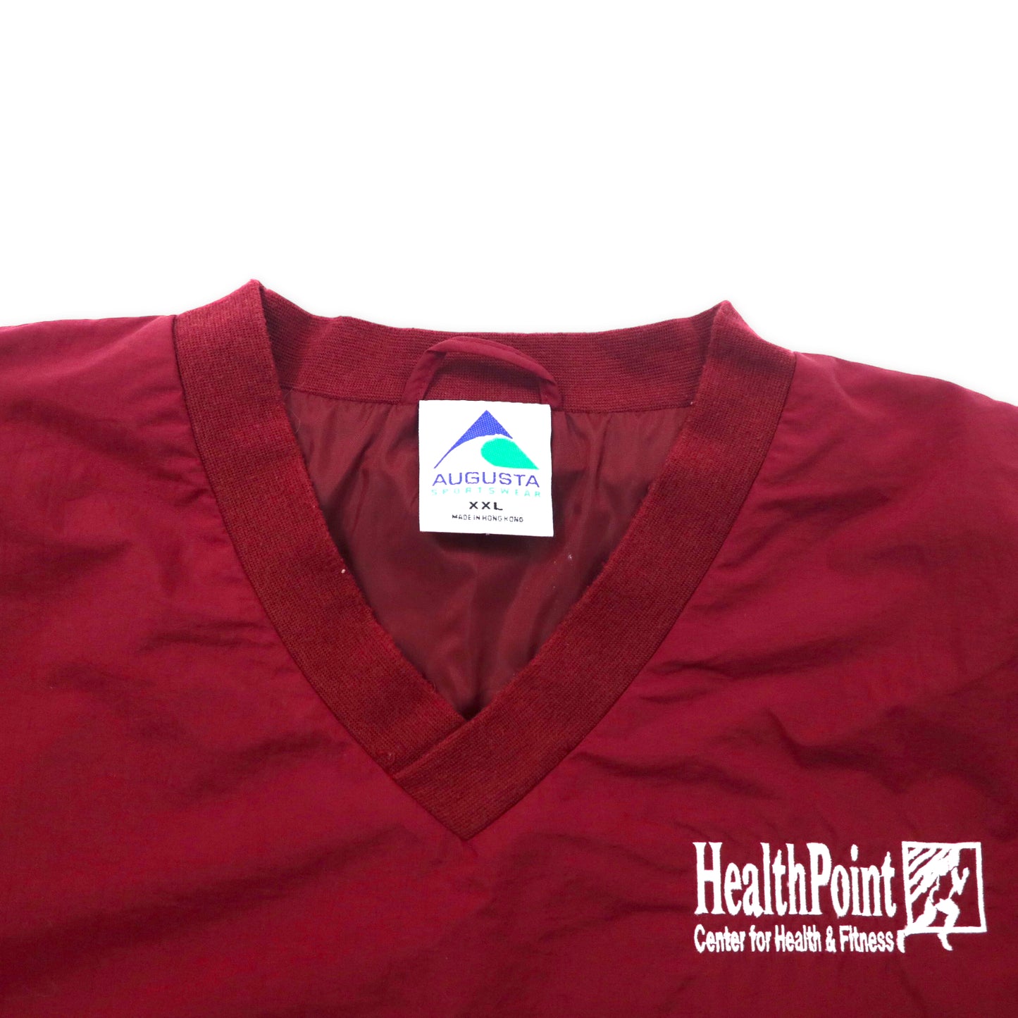 AUGUSTA SPORTWEAR ピステ プルオーバー ナイロンジャケット XXL ボルドー US企業 Health Point 刺繍 ビッグサイズ