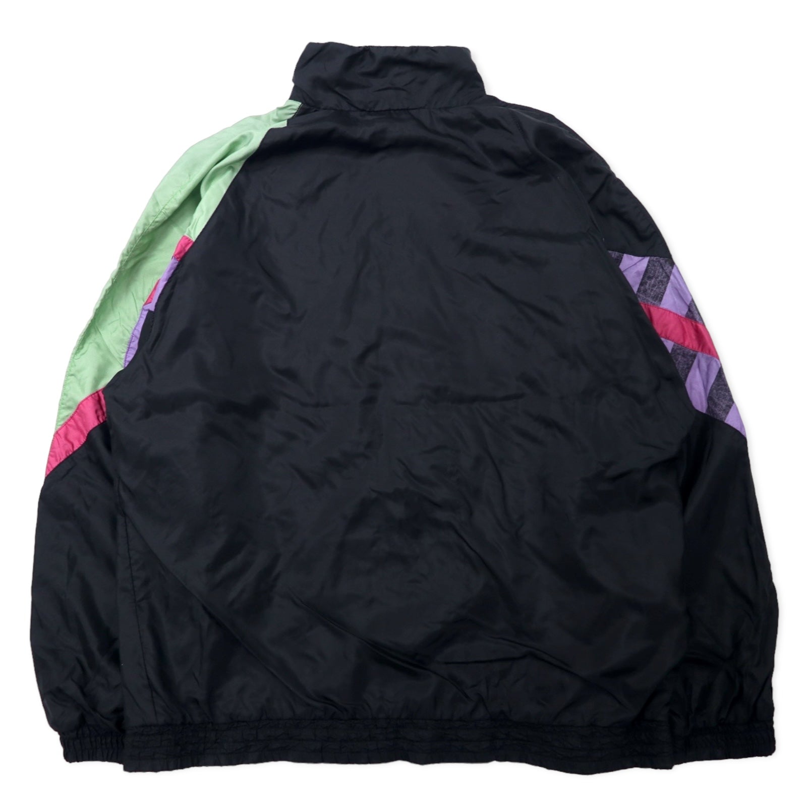adidas 90年代 ナイロンジャケット ウィンドブレーカー F180 ブラック トレフォイルロゴ 銀タグ ビッグサイズ