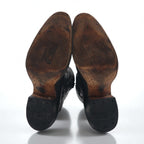 Vintage 90s Leather Cowboy Western Boots by Cristobal Romero, Size 27.5cm, Stitch Embroidery, 9622