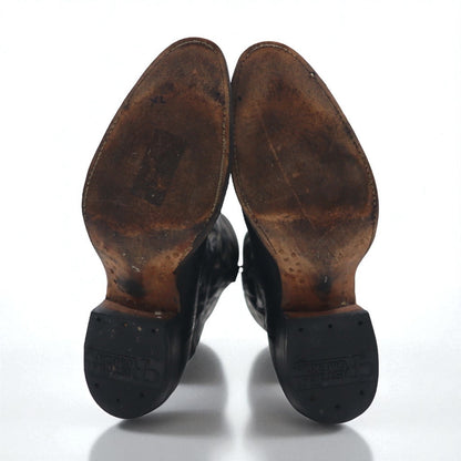 Vintage 90s Leather Cowboy Western Boots CRISTOBAL ROMERO カウボーイ ウエスタンブーツ 27.5cm ステッチ 刺繍 9622