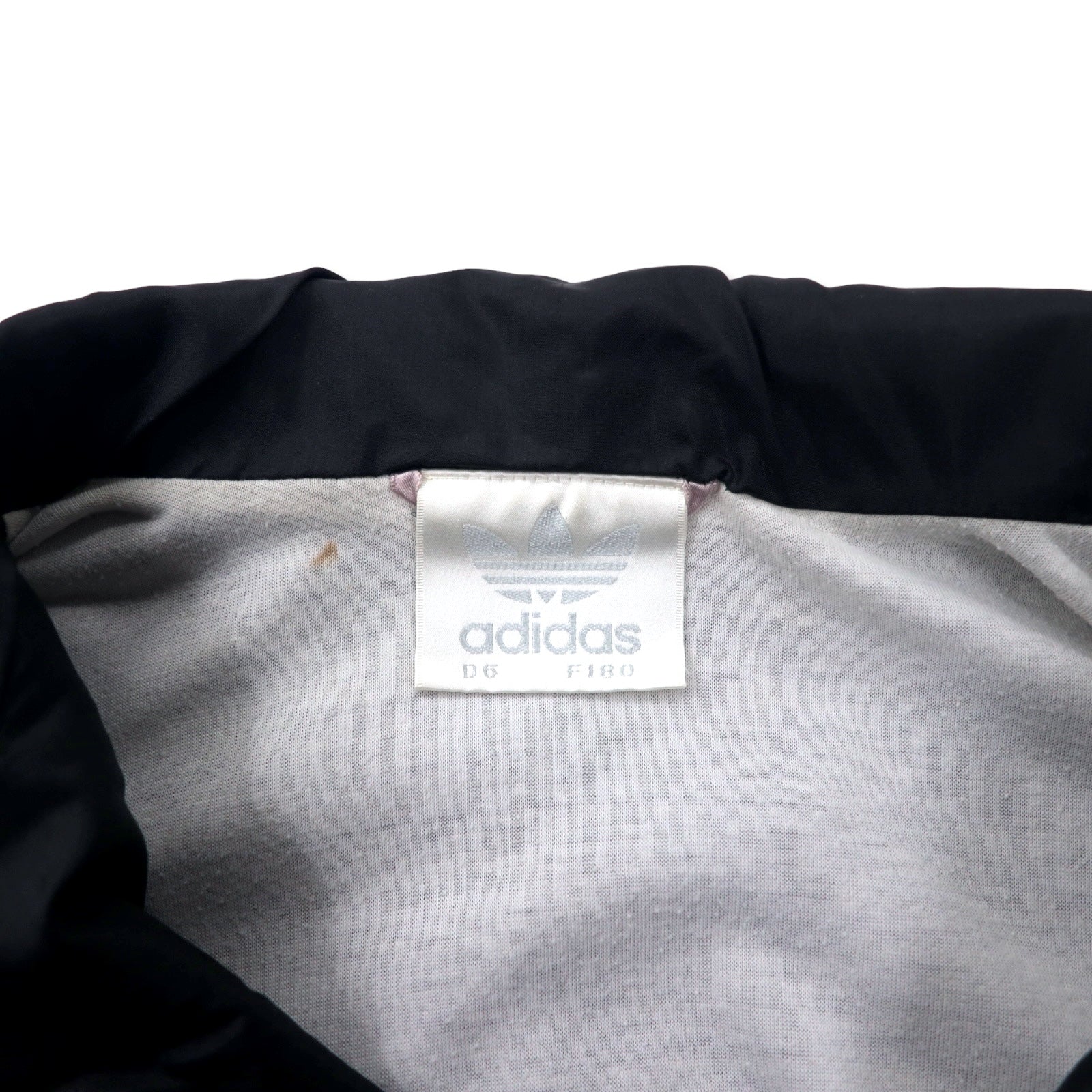 adidas 90年代 ナイロンジャケット ウィンドブレーカー F180 ブラック トレフォイルロゴ 銀タグ ビッグサイズ