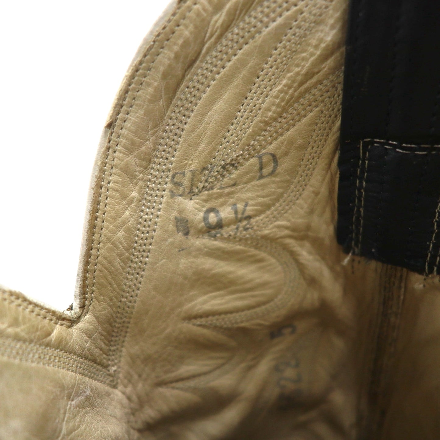 Vintage 90s Leather Cowboy Western Boots CRISTOBAL ROMERO カウボーイ ウエスタンブーツ 27.5cm ステッチ 刺繍 9622