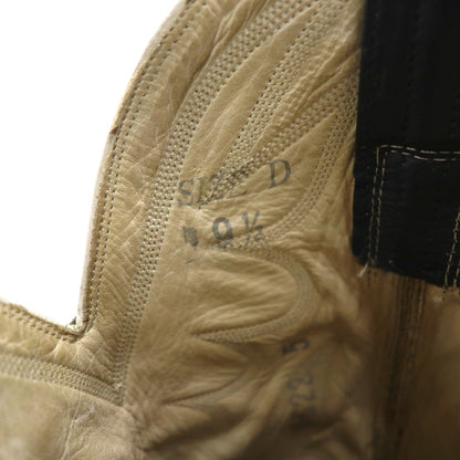 Vintage 90s Leather Cowboy Western Boots CRISTOBAL ROMERO カウボーイ ウエスタンブーツ 27.5cm ステッチ 刺繍 9622