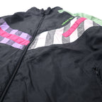 adidas 90年代 ナイロンジャケット ウィンドブレーカー F180 ブラック トレフォイルロゴ 銀タグ ビッグサイズ