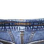 MARITHE FRANCOIS GIRBAUD バギー テーパード デニムパンツ S ブルー アイスウォッシュ コットン ボタンフライ 日本製