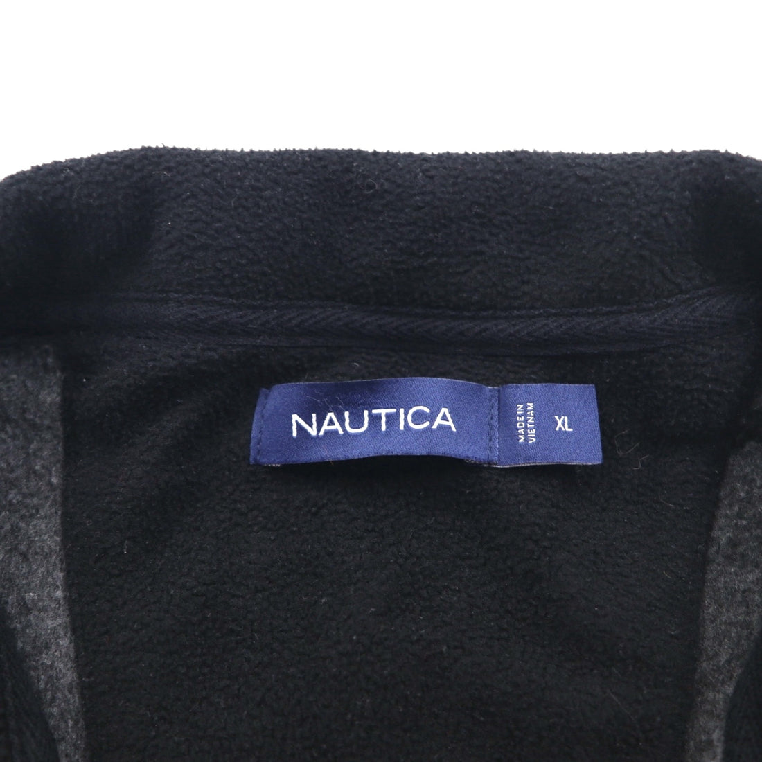 NAUTICA フルジップ フリースジャケット XL グレー ドローコード