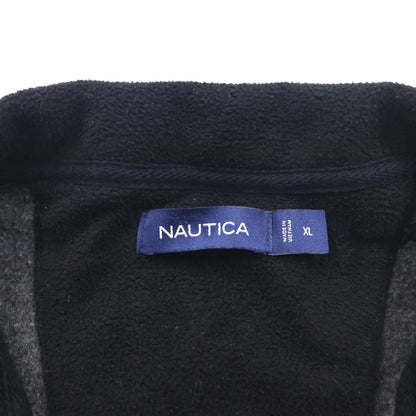 NAUTICA フルジップ フリースジャケット XL グレー ドローコード