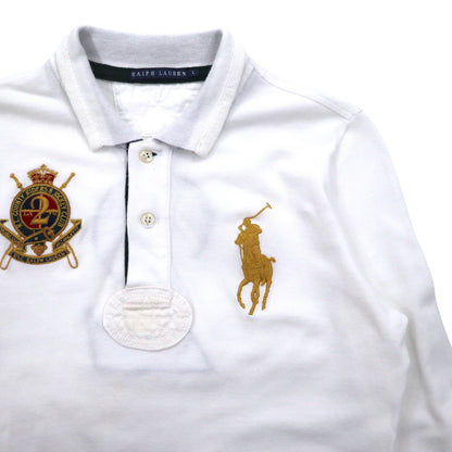 RALPH LAUREN ビッグポニー ラガーシャツ L ホワイト ナンバリング R.L COUNTRY RIDERS & JOCKEY CLUB