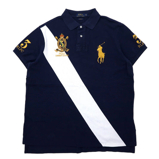 日本然リトテ-古着オンライン-POLO RALPH LAUREN ビッグポニー クラシックフィット ポロシャツ XL ネイビー コットン 鹿の子 SUMMER CLASSIC-POLO RALPH LAUREN Big Pony Classic Fit Polo Shirt XL Navy Cotton Pique SUMMER CLASSIC