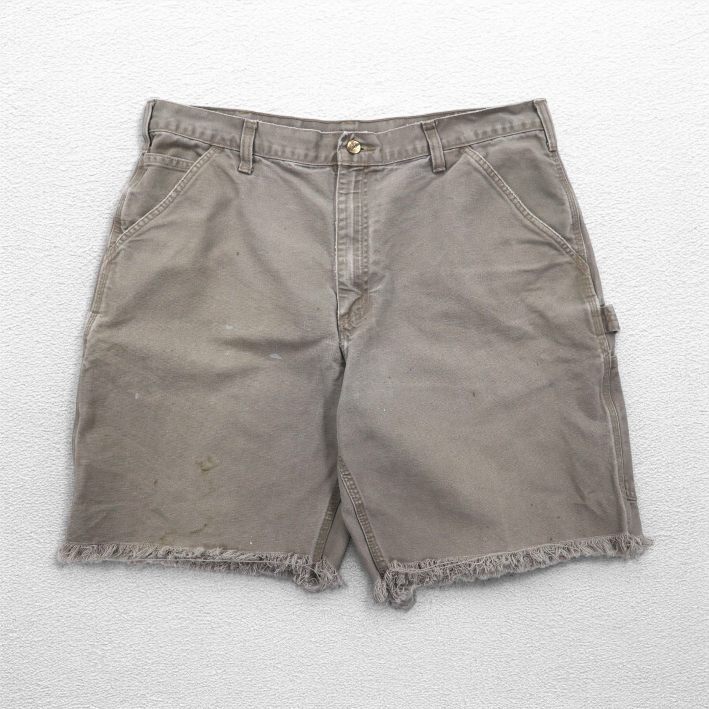 carhartt カットオフ ダックペインター ショートパンツ ハーフパンツ L ベージュ Dungaree Fit ニカラグア戦