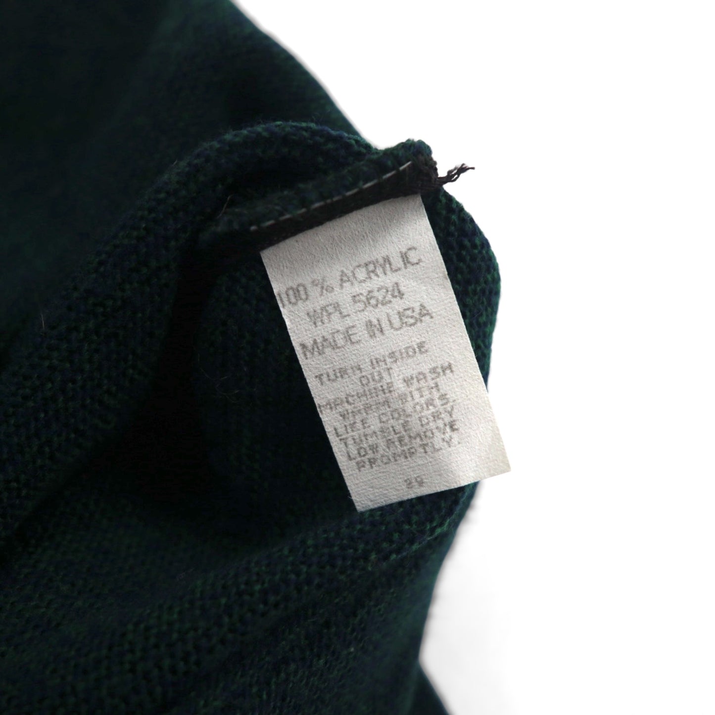 90s USA Vintage Cardigan Cypress Links 90年代 USA製 アクリルニット カーディガン XL カーキ