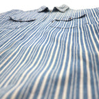 VAN -JAC- Swing Top Shirt Jacket M Blue Cotton Stripe Made in Japan