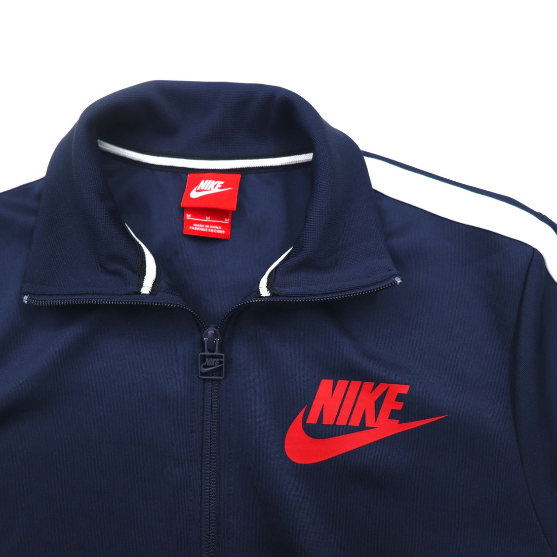 NIKE Double Zip Track Jacket Jersey M Navy Sideline 649772-451