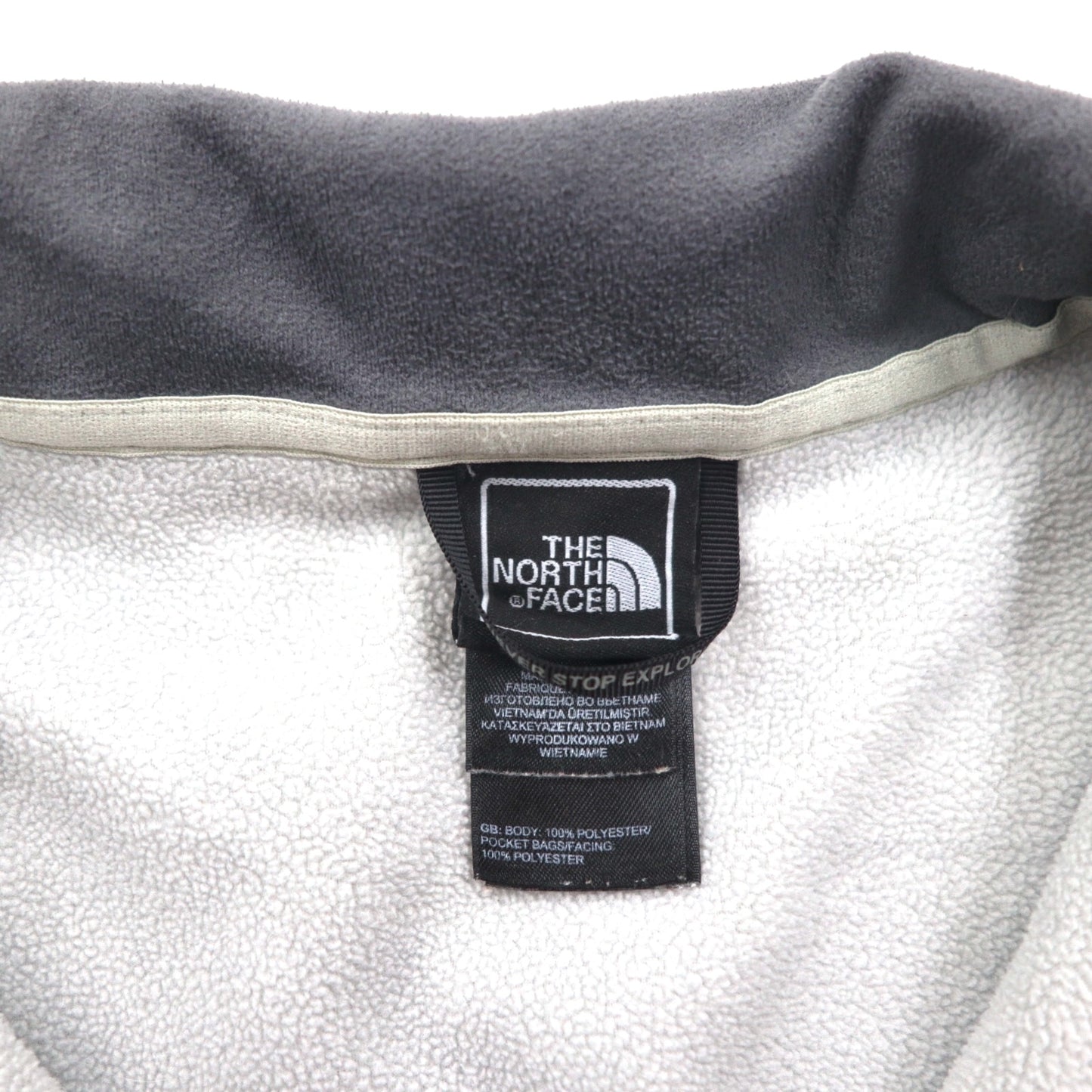 THE NORTH FACE ポーラテック POLARTEC フリースジャケット L グレー ドローコード A7SP US規格