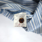 VAN -JAC- Swing Top Shirt Jacket M Blue Cotton Stripe Made in Japan