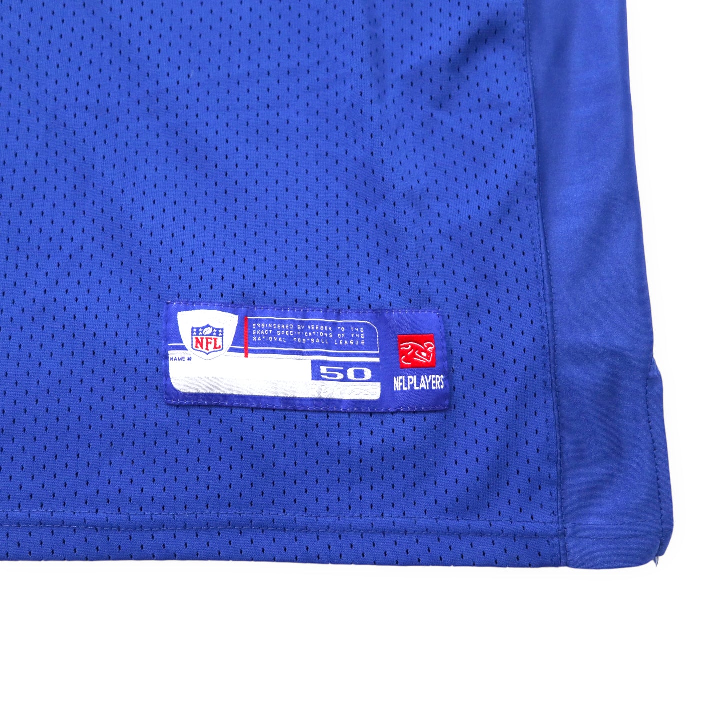 Reebok NFL ゲームシャツ 50 ブルー ナンバリング ポリエステル メッシュ BUF Buffalo Bills LYNCH ビッグサイズ