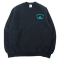 日本然リトテ-古着オンライン-JERZEES USA製 90年代 SUPER SWEATS クルーネック スウェット M ブラック コットン 裏起毛 DUNELAND SOCCER ワンポイント刺繍-Jerzees USA MADE 90s SUPER SWEATS CREWNECK SWEATSHIRT M Black Cotton Brushed Lining Duneland Soccer One Point Embroidery