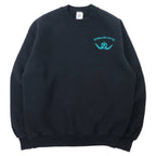 日本然リトテ-古着オンライン-JERZEES USA製 90年代 SUPER SWEATS クルーネック スウェット M ブラック コットン 裏起毛 DUNELAND SOCCER ワンポイント刺繍-Jerzees USA MADE 90s SUPER SWEATS CREWNECK SWEATSHIRT M Black Cotton Brushed Lining Duneland Soccer One Point Embroidery