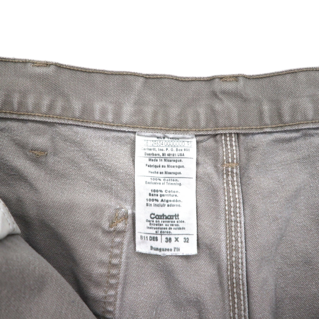 carhartt カットオフ ダックペインター ショートパンツ ハーフパンツ L ベージュ Dungaree Fit ニカラグア戦