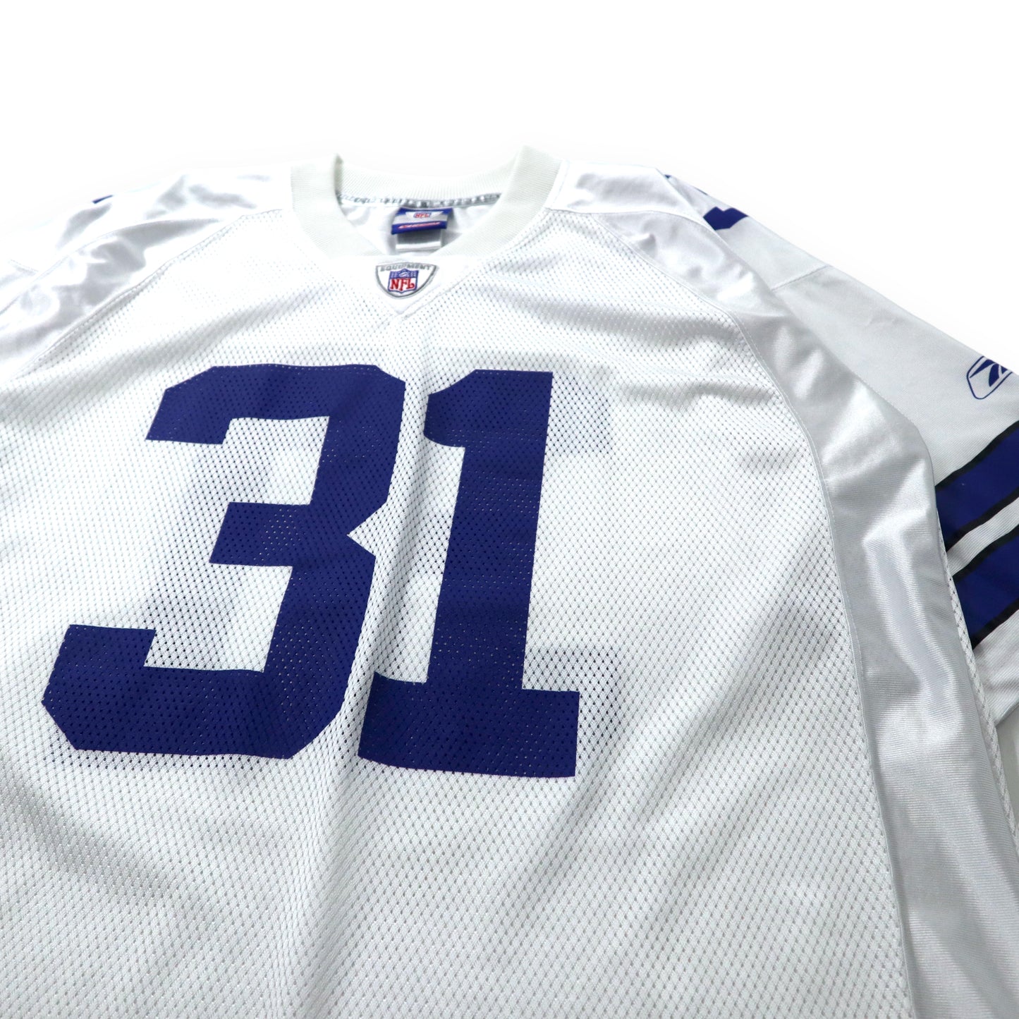 Reebok NFL ゲームシャツ XL ホワイト ポリエステル メッシュ ナンバリング Dallas Cowboys DAL R.WILLIAMS ビッグサイズ
