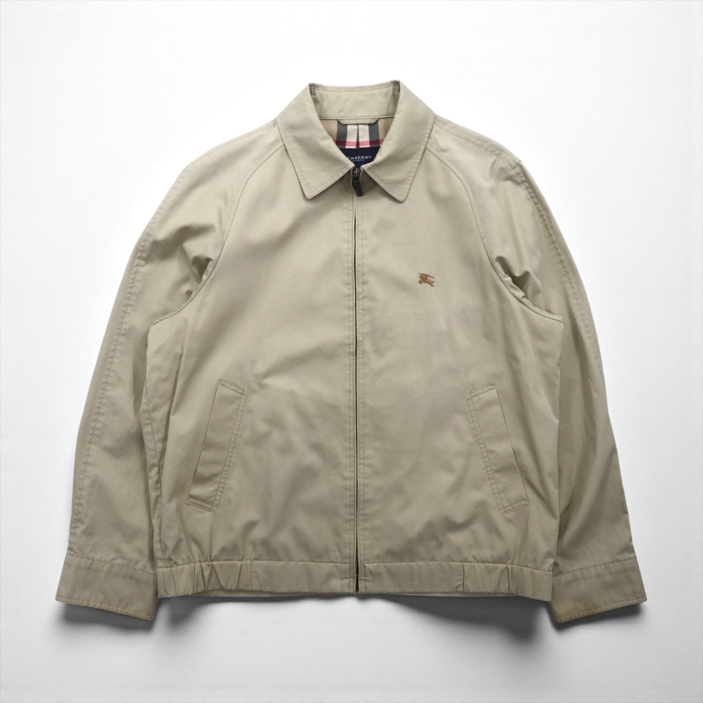 BURBERRY 日本製 スウィングトップ ハリントンジャケット L ベージュ コットン