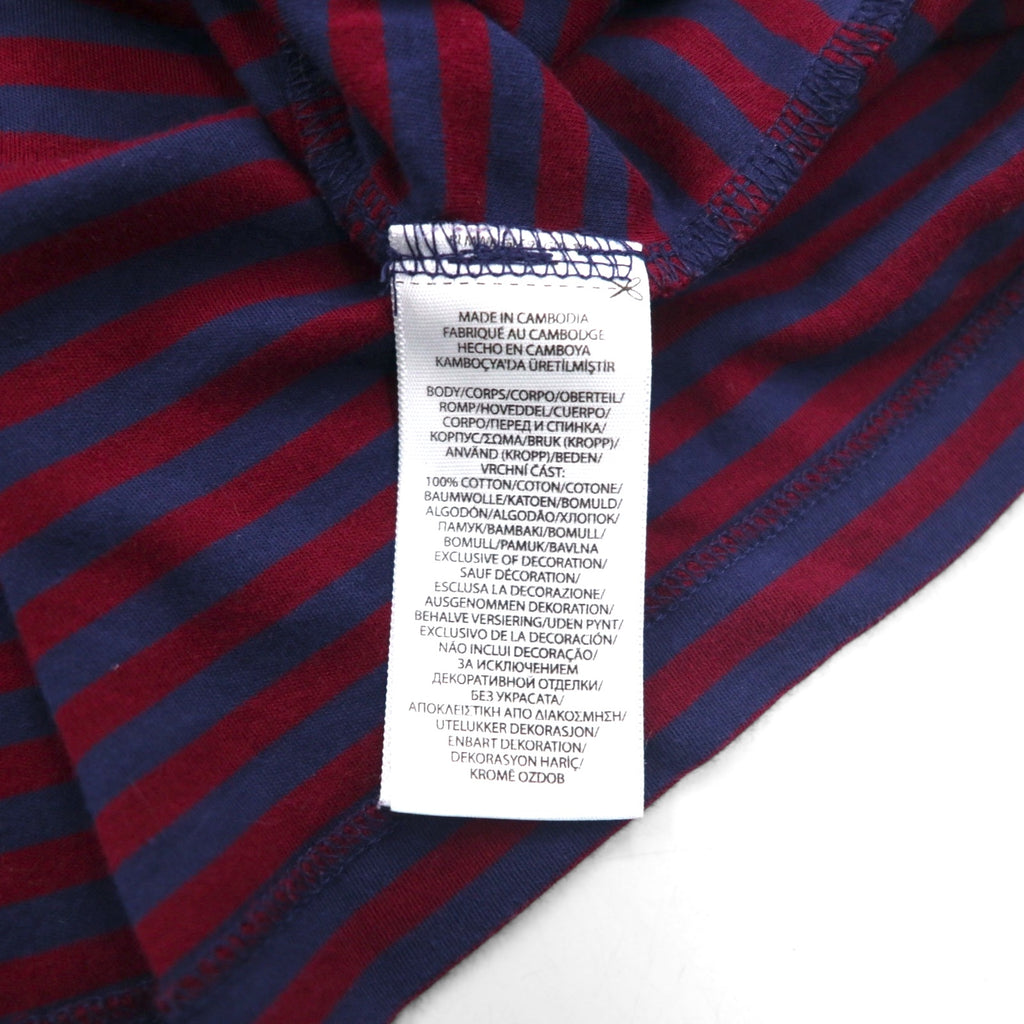 POLO RALPH LAUREN Classic Fit Striped Polo Shirt XL Navy Bordeaux Small Pony Embroidery