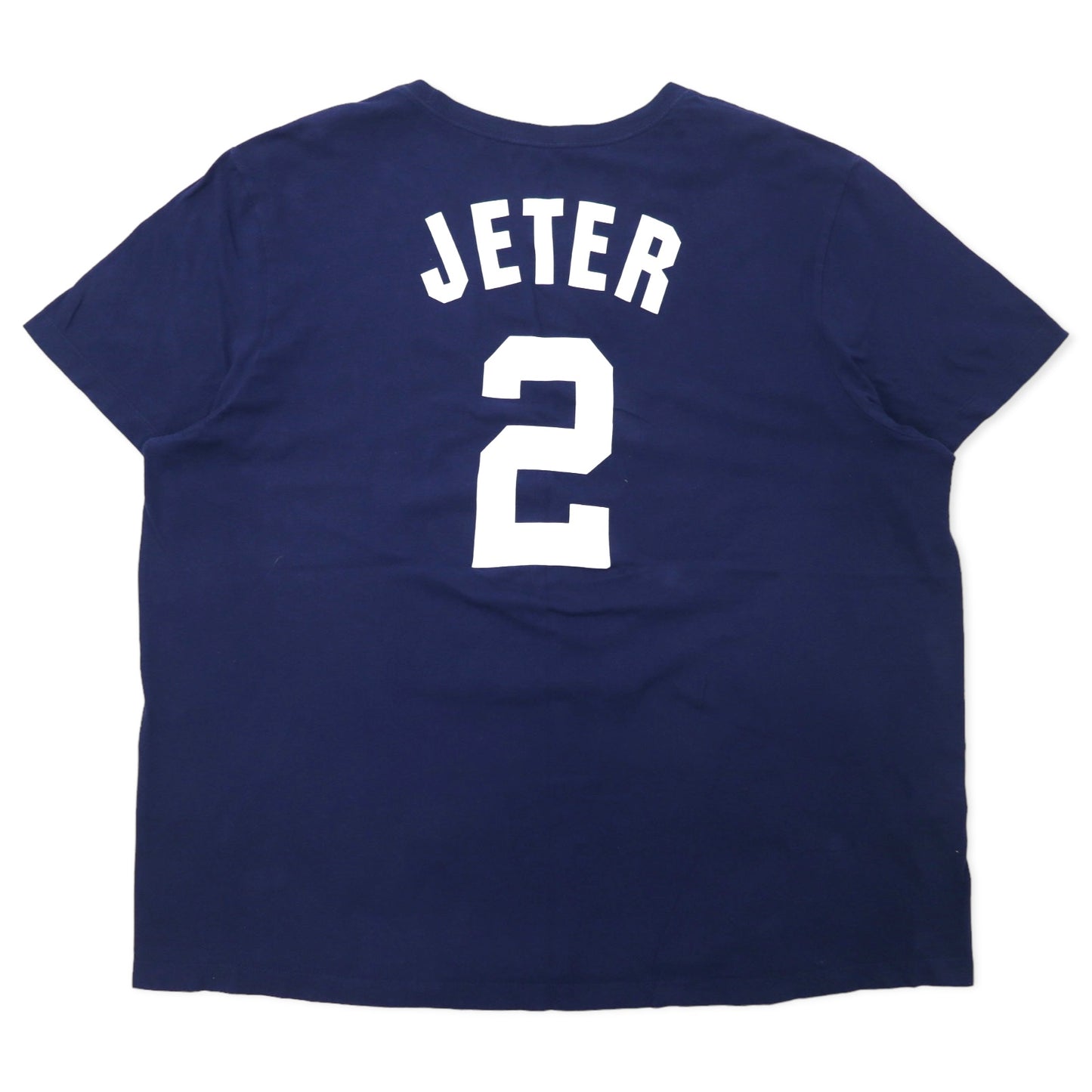 NIKE ベースボール プリント Tシャツ 3XL ネイビー コットン MLB ニューヨーク ヤンキース ナンバリング JETER ビッグサイズ