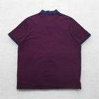 POLO RALPH LAUREN Classic Fit Striped Polo Shirt XL Navy Bordeaux Small Pony Embroidery